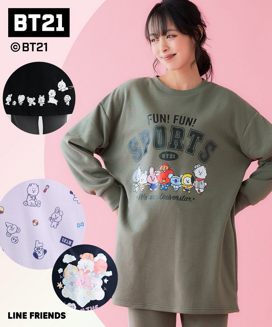 nissen 【BT21】加絨中長款上衣 (日本女裝及大尺碼適用) NSBOY0725E0043 FW25