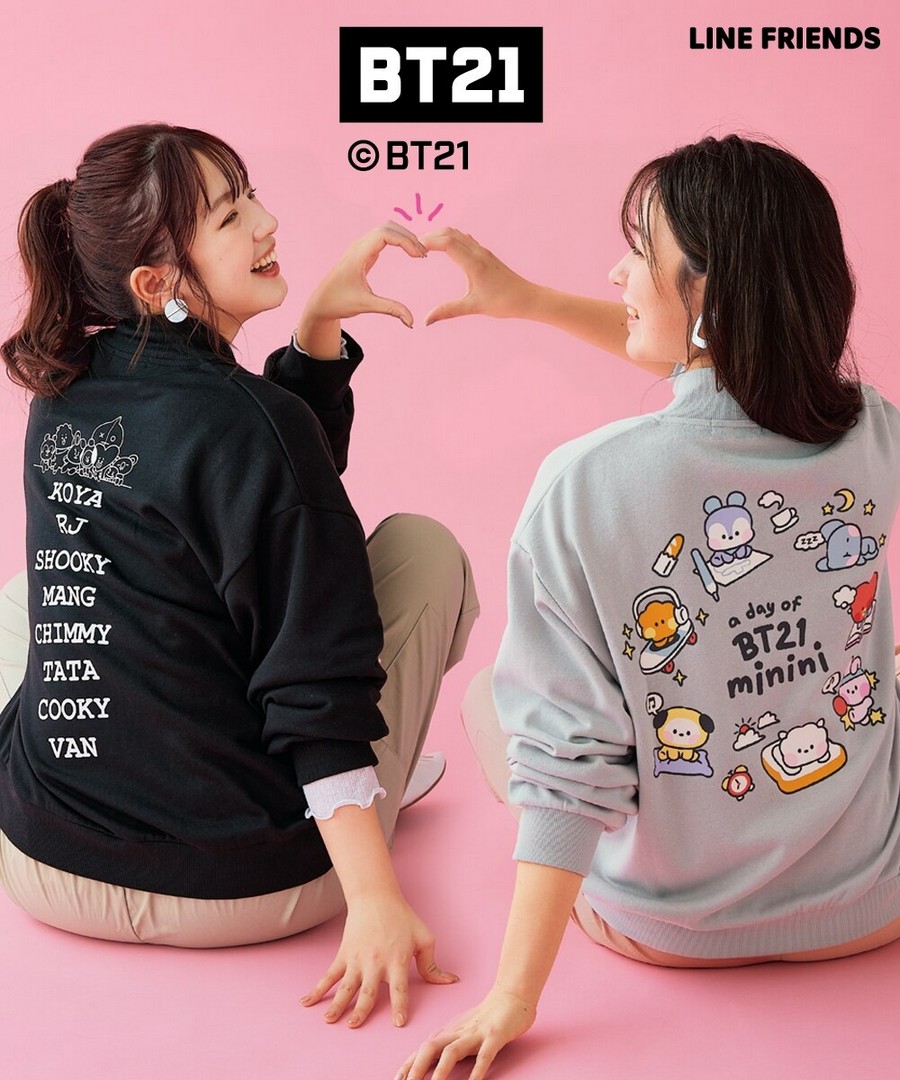 nissen 【BT21】聚酯棉混紡印花MA-1外套 (日本女裝及大尺碼適用) NSBOY0726A0013 SS26