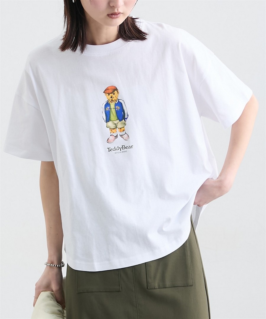 nissen 100%棉泰迪熊印花Tee (日本女裝) NSCOA0126B0005 SS26