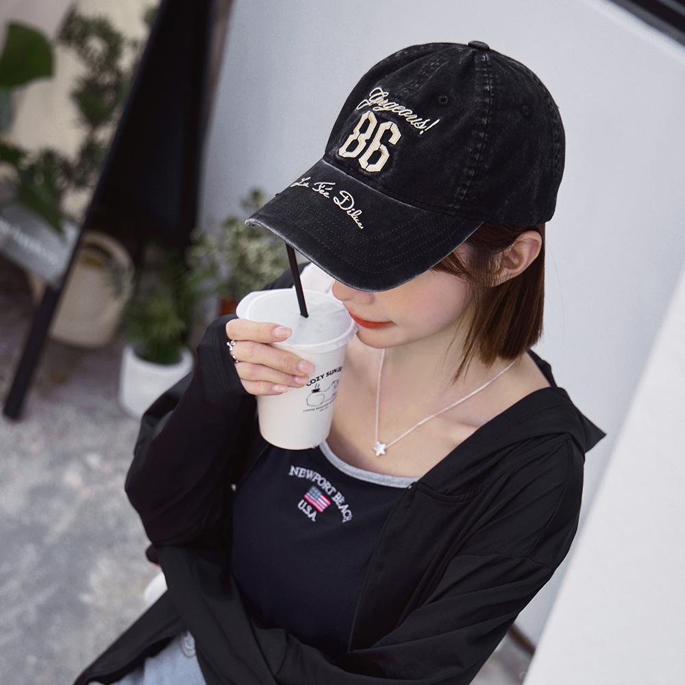 OB 美式水洗復古字母刺繡棒球帽 OBYC079 SS26