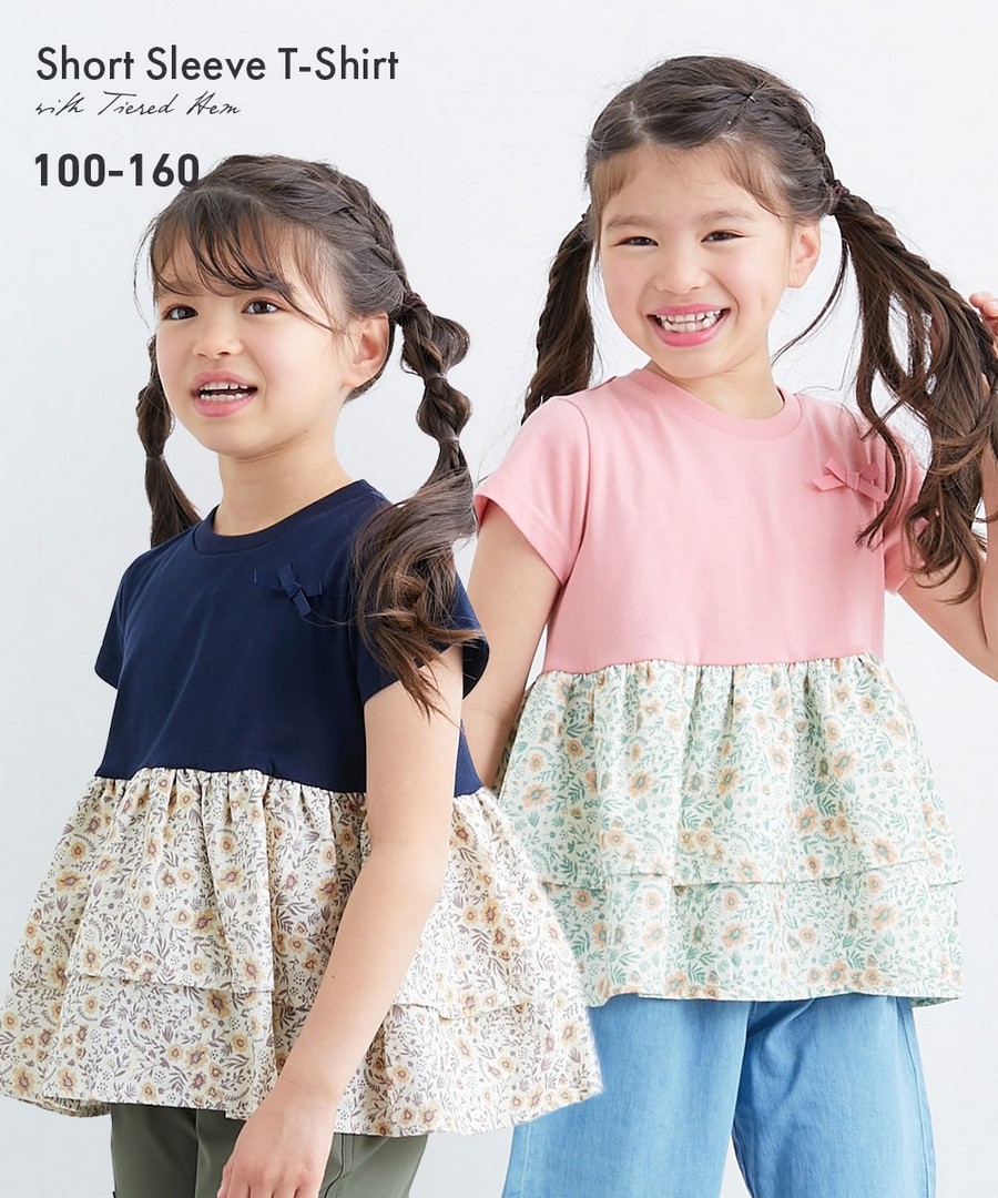 Nissen 下擺蛋糕層短袖Tee(女孩，青少年) (日本童裝) NSVUU0126B0009 SS26