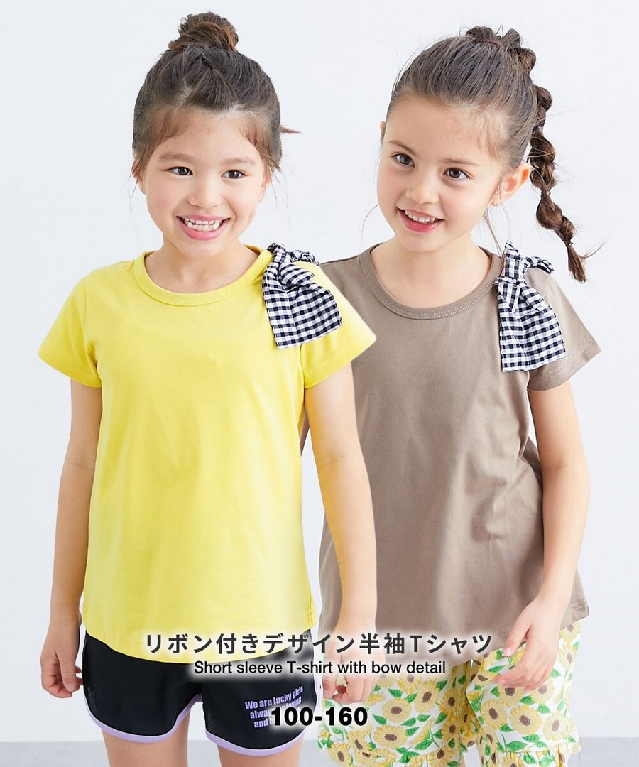 Nissen 蝴蝶結設計短袖Tee(女孩，青少年) (日本童裝) NSVUU0126B0011 SS26