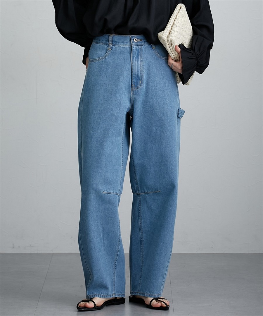 nissen 清涼接觸感工裝弧形牛仔褲 (日本女裝) NSBOY0426B0010 SS26