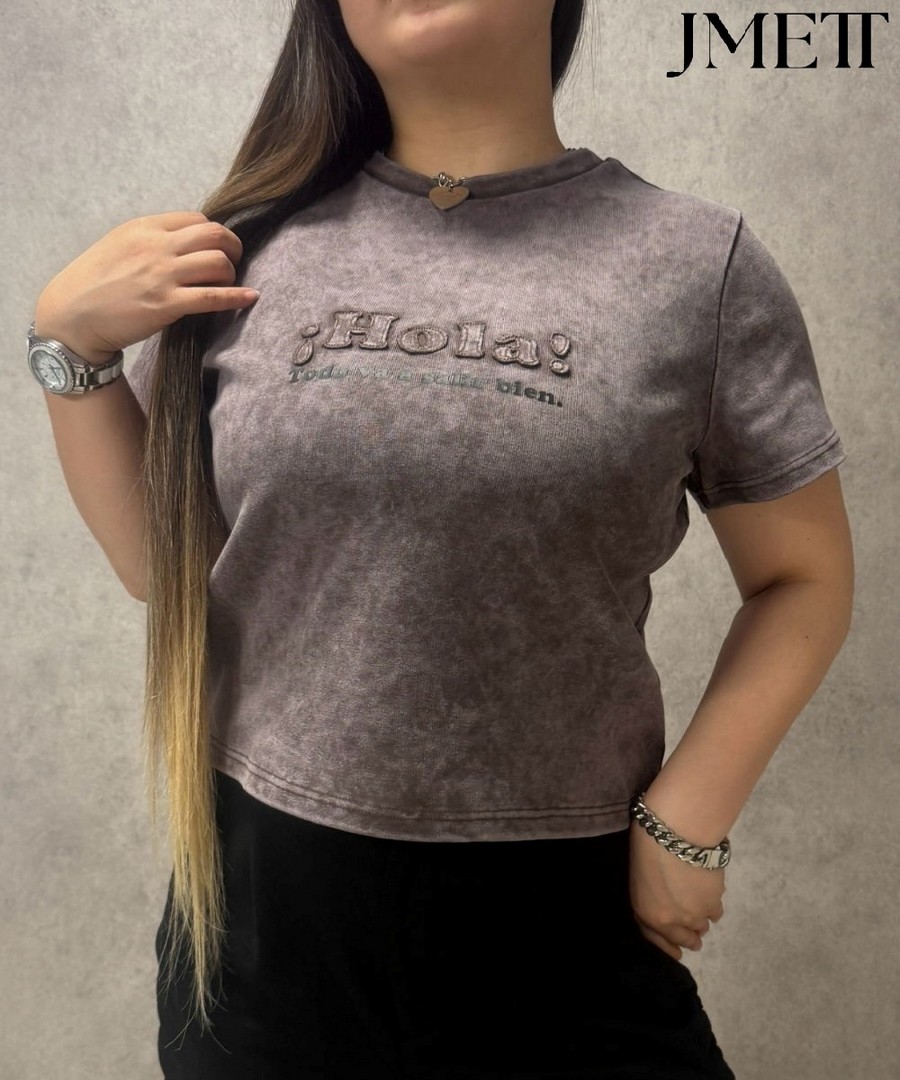 nissen 化學水洗LOGO貼布Tee(與 Mary 合作款)(JMETT) (日本女裝大尺碼) NSAMR0126B0045 SS26