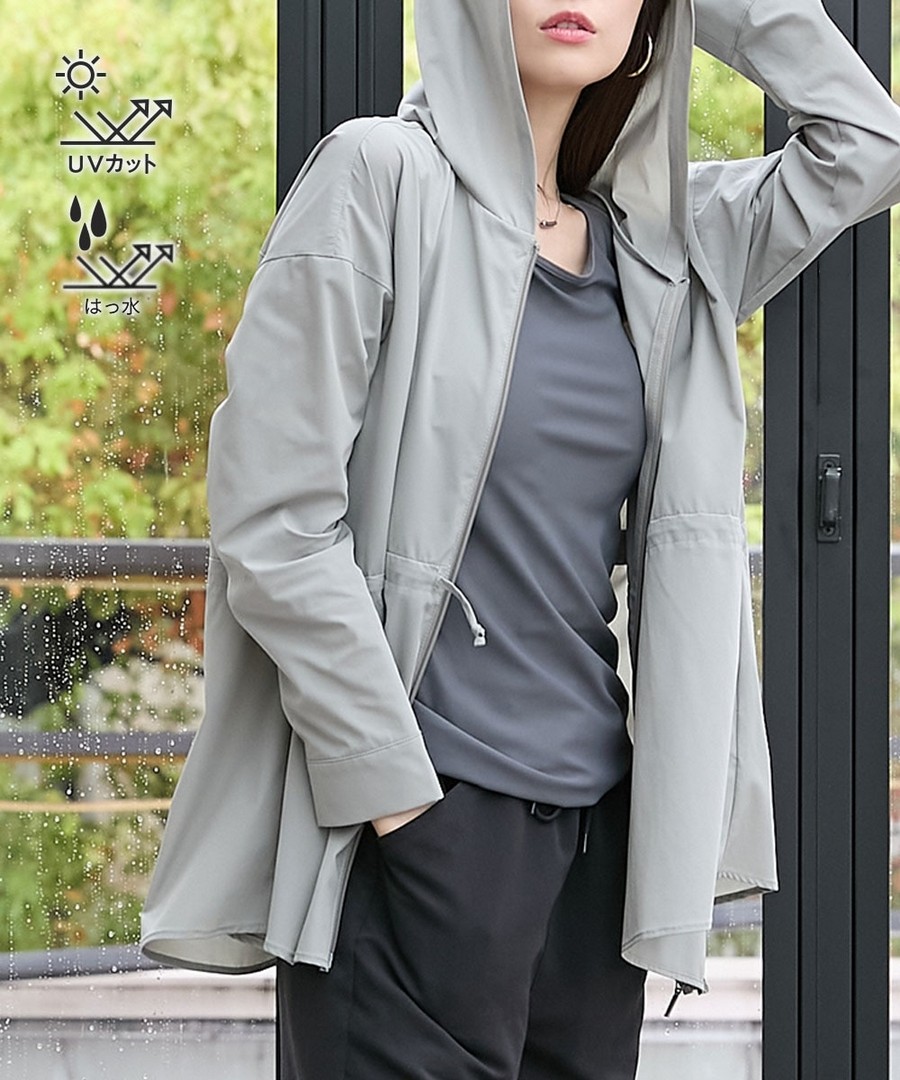 nissen 抽繩設計防曬外套(防UV，防潑水) (日本女裝大尺碼) NSDHU0226B0003 SS26