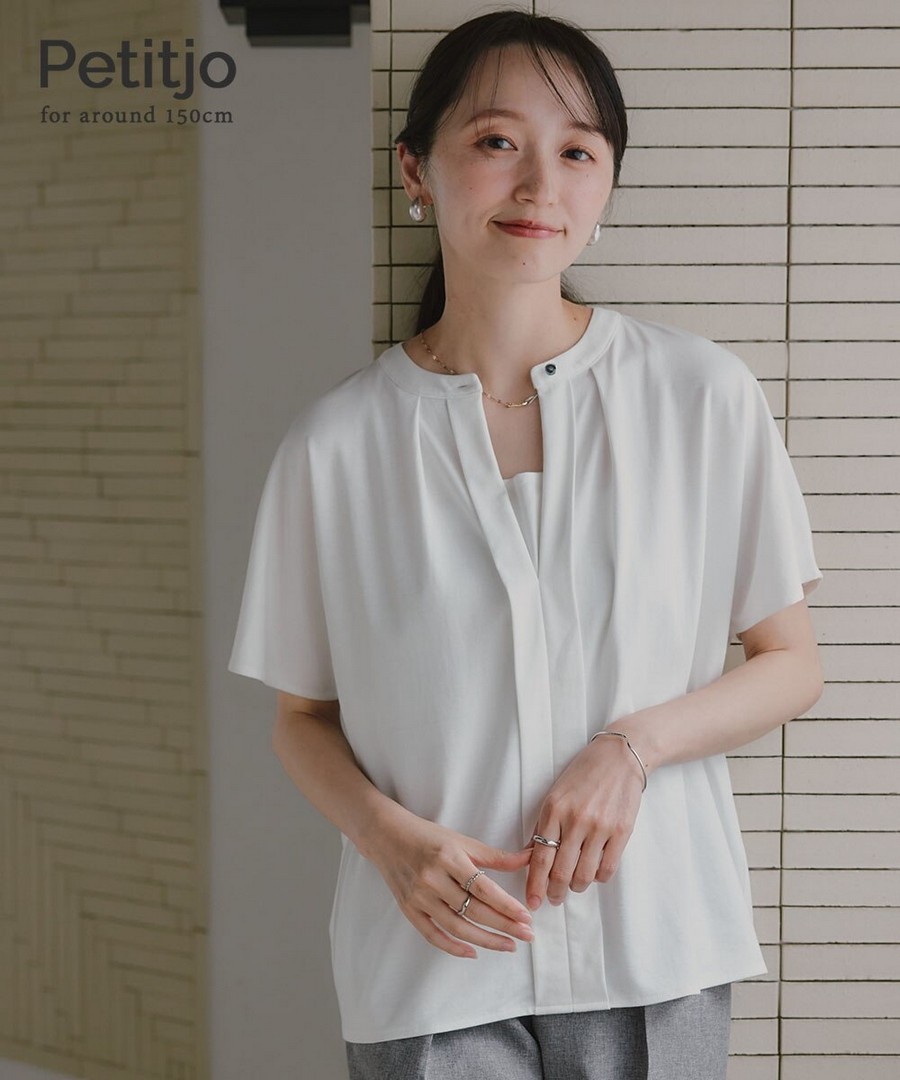 nissen [嬌小尺寸]2WAY開襟法式袖襯衫 (日本女裝) NSDHU0126B0003 SS26