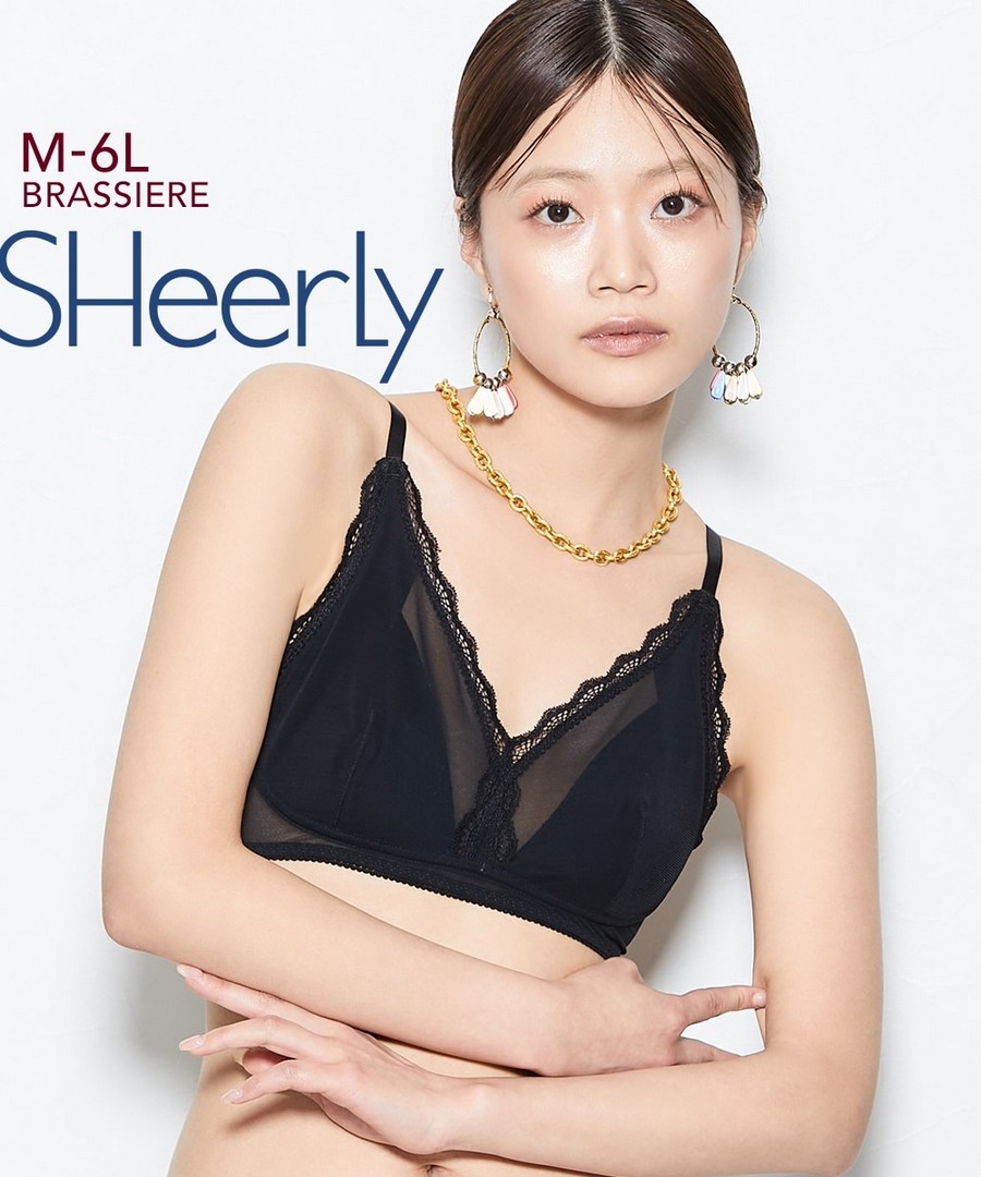 nissen Sheerly 透視無襯墊內衣 (日本女裝大尺碼內衣) NSAYL0126B0002 SS26