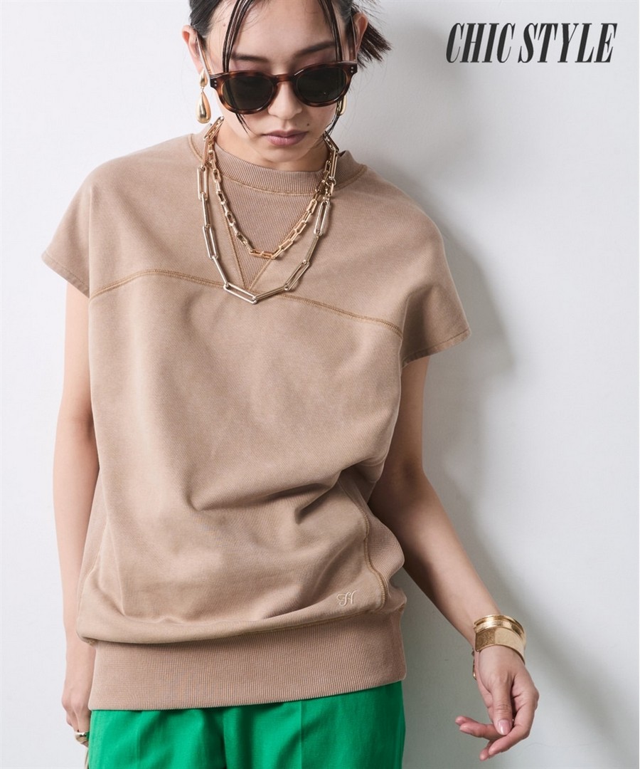 nissen 復古做舊法式袖衛衣(CHIC STYLE) (日本女裝大尺碼) NSDER0126C0008 SS26