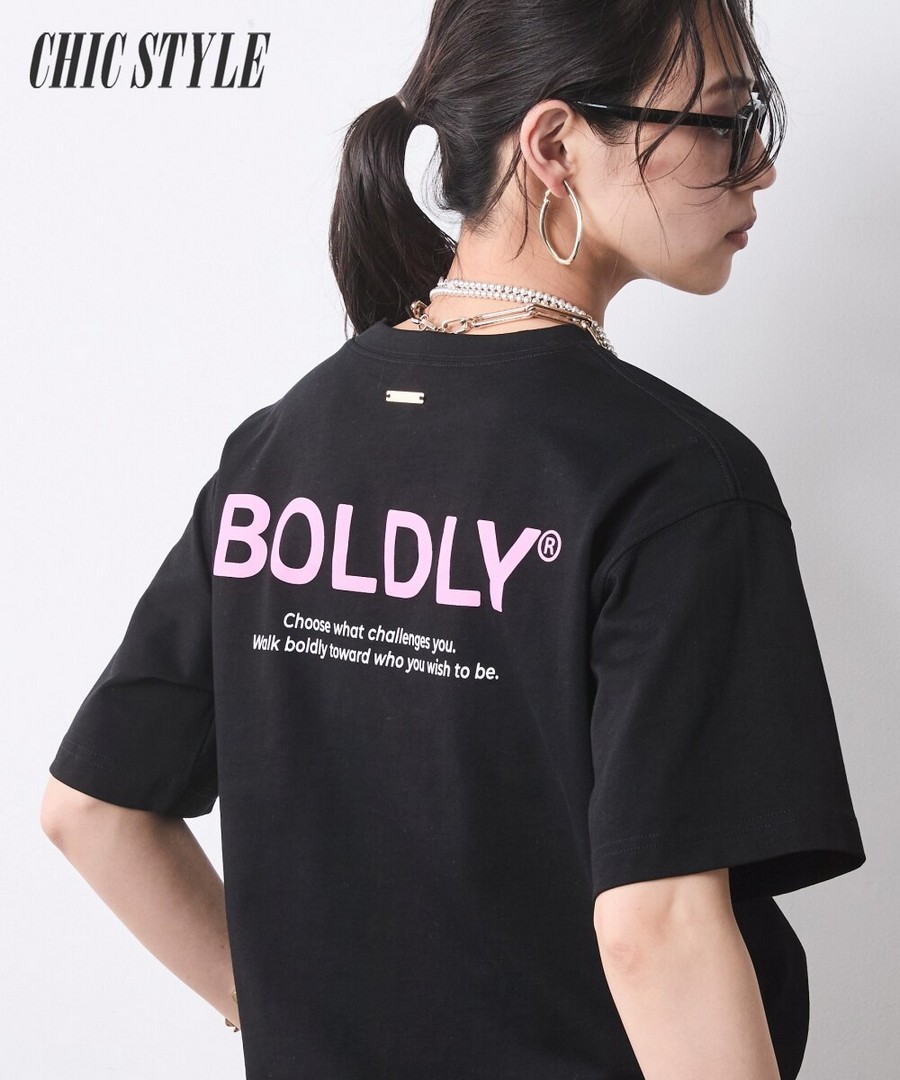 nissen 100%棉Logo印花Tee(CHIC STYLE) (日本女裝大尺碼) NSDER0126C0006 SS26