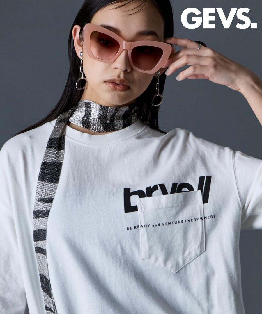 nissen 100%棉顏料染色加工Logo印花長版Tee(GEVS.) (日本女裝大尺碼) NSDER0126C0009 SS26