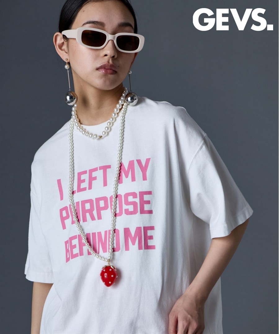 nissen 100%棉顏料染色加工天使背印Tee(GEVS.) (日本女裝大尺碼) NSDER0126C0010 SS26