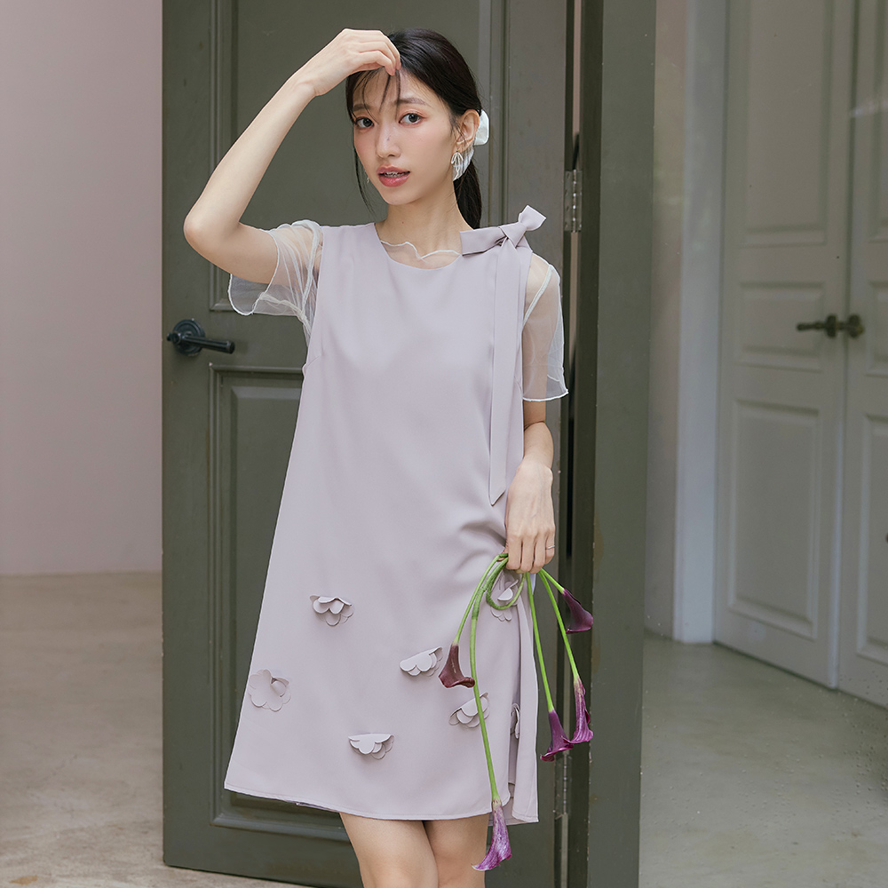 OB 立體垂墜小花綁帶背心連身裙 OBDA10735 SS26