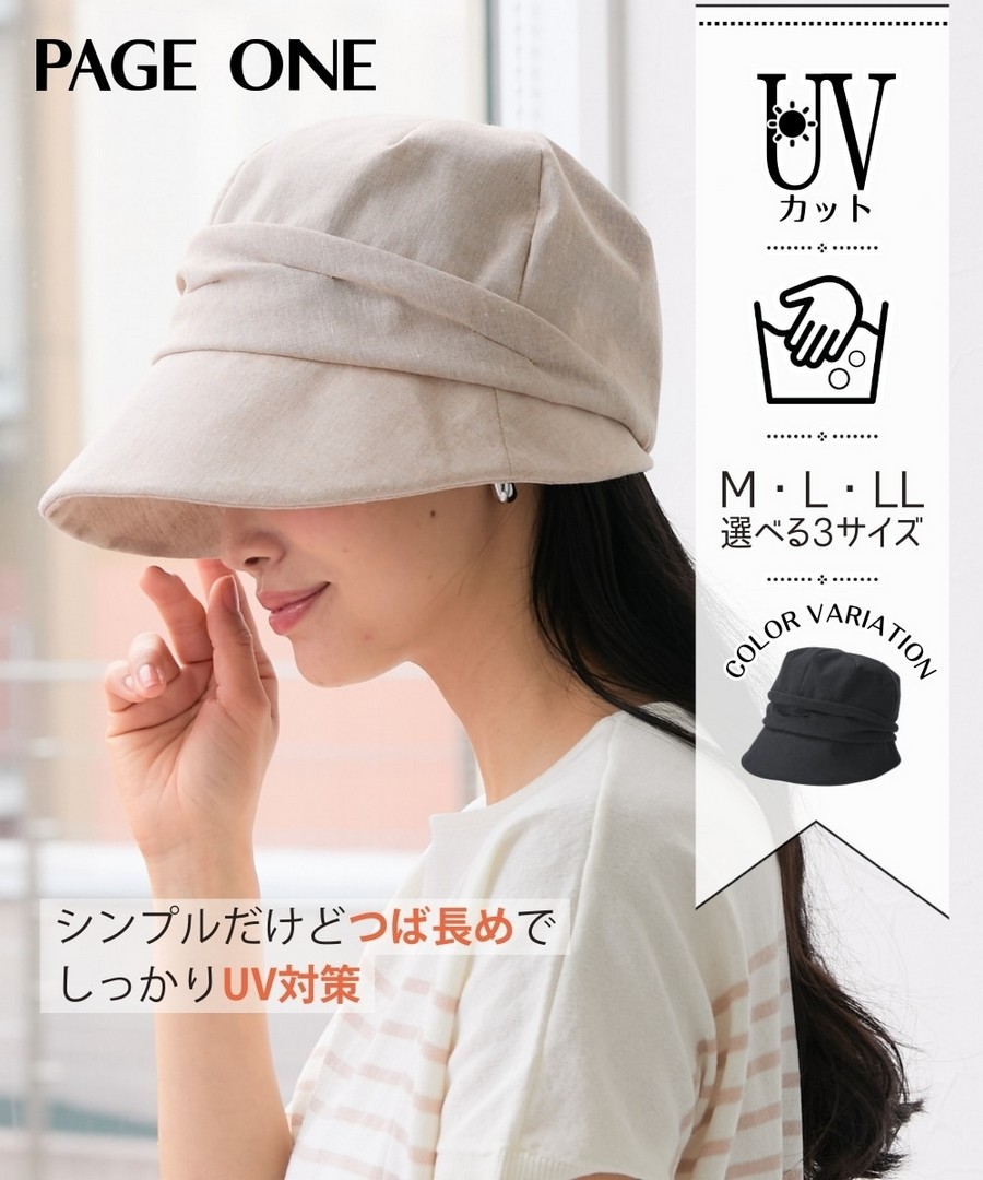 nissen PAGE ONE 可洗衣機洗防UV遮陽八角帽(3種尺寸可選) (日本女裝大尺碼) NSCOW0125B0006 SS26