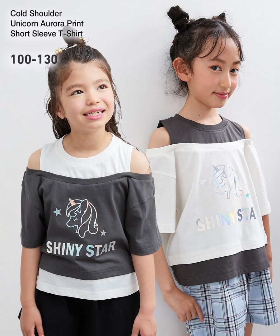 Nissen 挖肩獨角獸極光印花短袖Tee(女孩) (日本童裝) NSCYR0126B0016 SS26