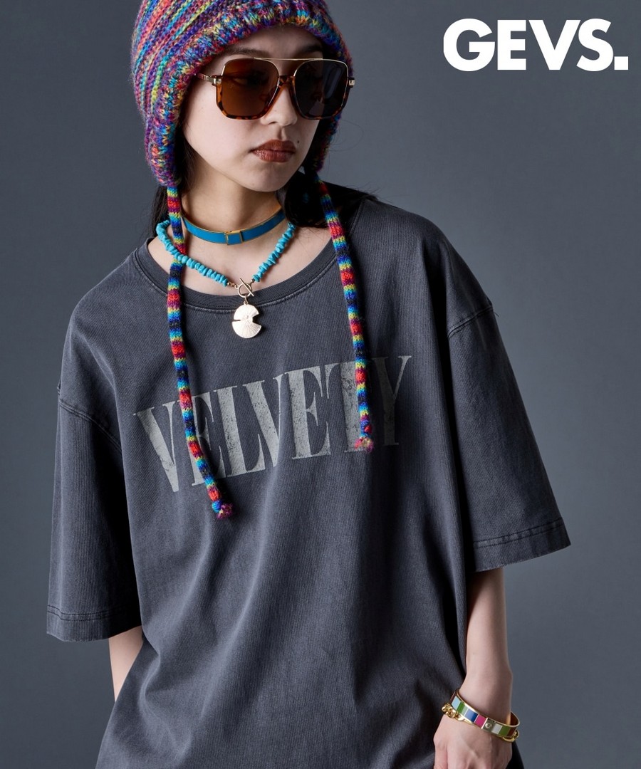 nissen 100%棉顏料染色加工LOGO印花長版Tee(GEVS.) (日本女裝大尺碼) NSDER0126C0013 SS26