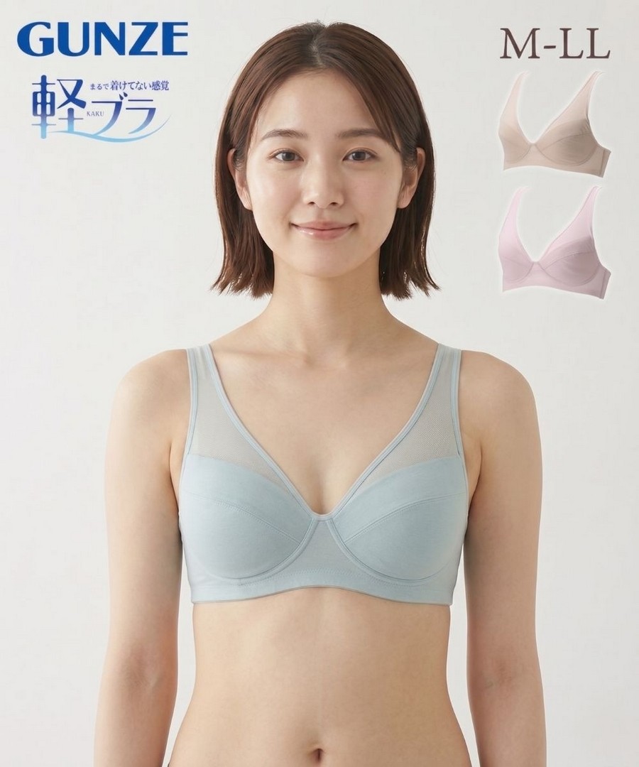 nissen GUNZE 清爽輕盈無鋼圈輕感內衣 (日本女裝大尺碼內衣) NSBMY0226B0018 SS26