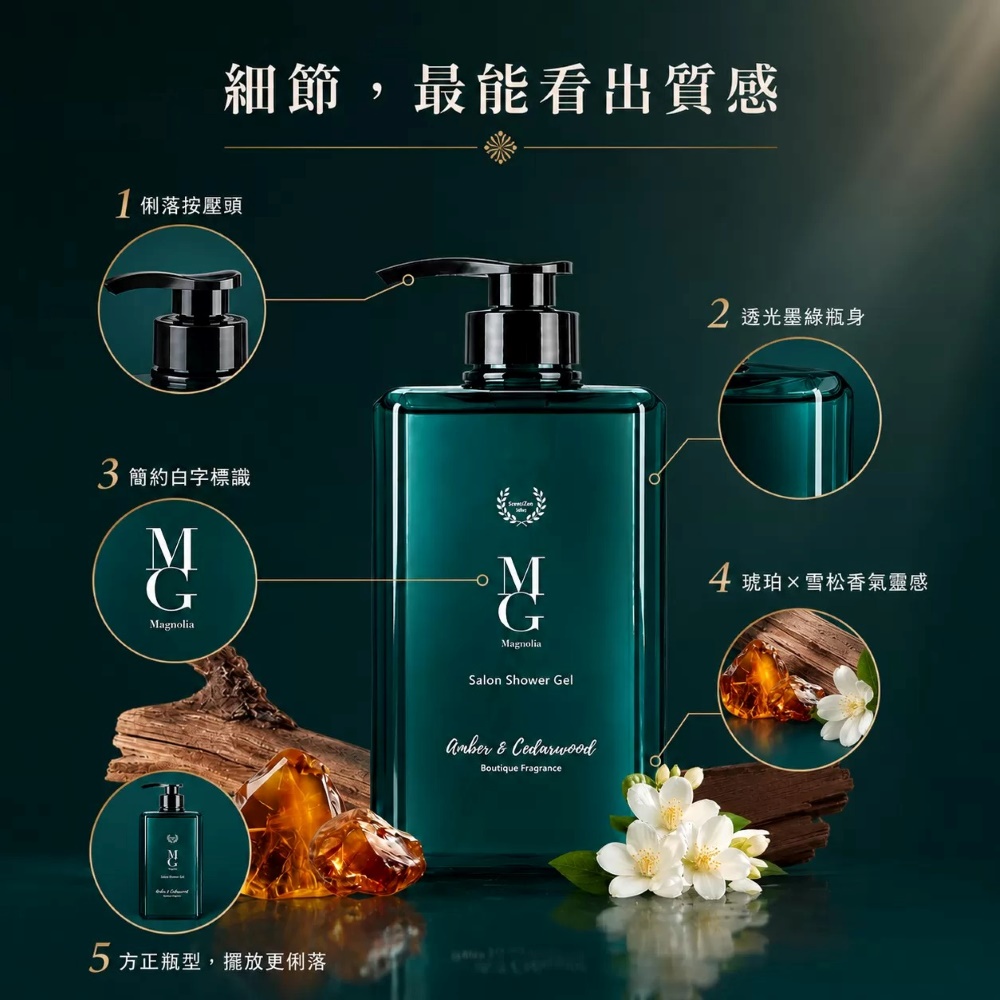 MG瑪格諾莉雅 牛奶外泌體繃帶沐浴露500ml